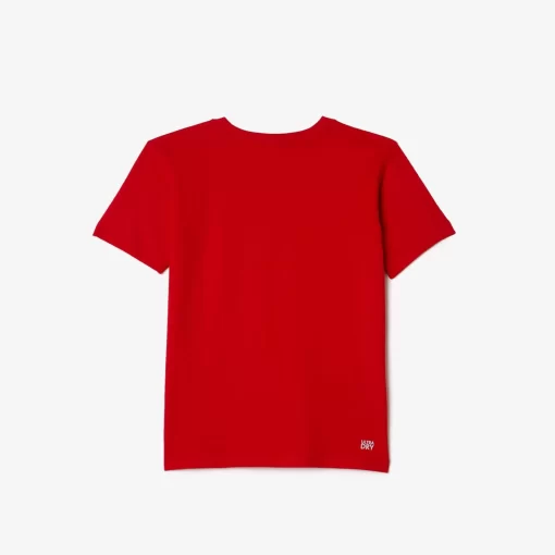 Lacoste Jungenkleidung>Atmungsaktives Jungen T-Shirt Sport Rot 240