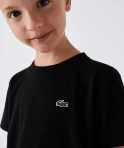 Lacoste Jungenkleidung>Atmungsaktives Jungen T-Shirt Sport Schwarz 031