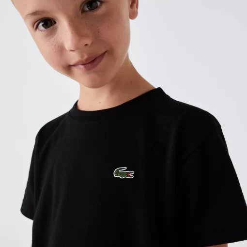 Lacoste Jungenkleidung>Atmungsaktives Jungen T-Shirt Sport Schwarz 031