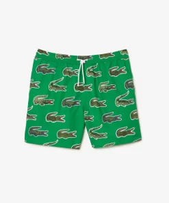 Lacoste Badebekleidung>Badehosen Mit Croc-Aufdruck Grun Siw