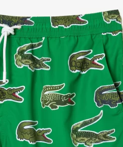 Lacoste Badebekleidung>Badehosen Mit Croc-Aufdruck Grun Siw