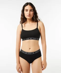 Lacoste Unterwäsche & Loungewear>Bandeau Bralette Mit Logo Schwarz 031