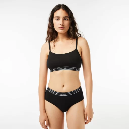 Lacoste Unterwäsche & Loungewear>Bandeau Bralette Mit Logo Schwarz 031