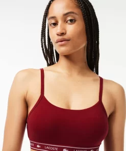 Lacoste Unterwäsche & Loungewear>Bandeau Bralette Mit Logo Burgunder P41