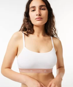 Lacoste Unterwäsche & Loungewear>Bandeau Bralette Mit Logo Weis 001