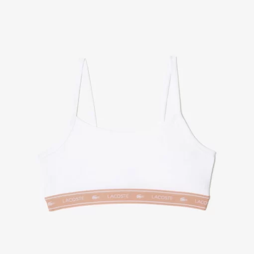 Lacoste Unterwäsche & Loungewear>Bandeau Bralette Mit Logo Weis 001