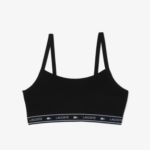 Lacoste Unterwäsche & Loungewear>Bandeau Bralette Mit Logo Schwarz 031