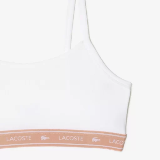 Lacoste Unterwäsche & Loungewear>Bandeau Bralette Mit Logo Weis 001