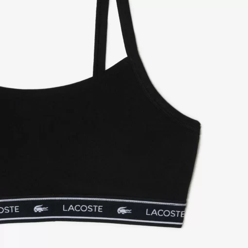 Lacoste Unterwäsche & Loungewear>Bandeau Bralette Mit Logo Schwarz 031