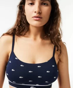 Lacoste Unterwäsche & Loungewear>Bandeau-Bralette Mit Mini Croc Navy Blau / Weis 525