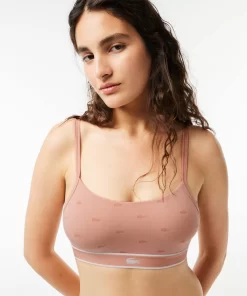 Lacoste Unterwäsche & Loungewear>Bandeau-Bralette Mit Mini Croc Rosa Iyu