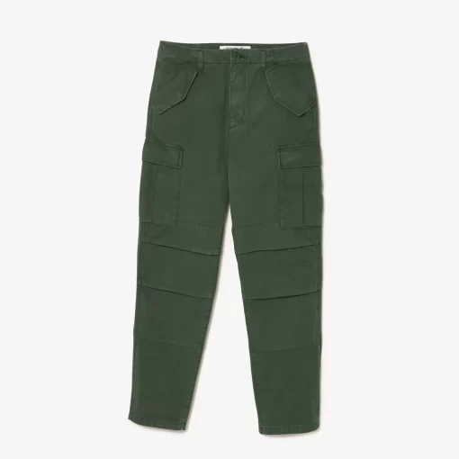 Lacoste Hosen & Shorts>Baumwoll Cargo-Hosen Dunkelgrun Smi