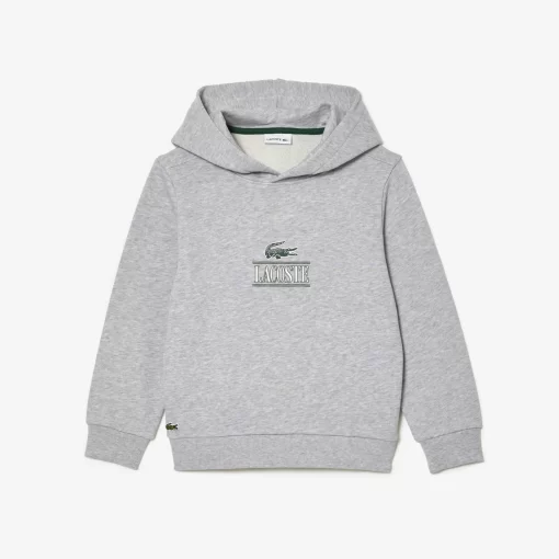 Lacoste Jungenkleidung>Baumwoll-Hoodie Heidekraut Grau Cca