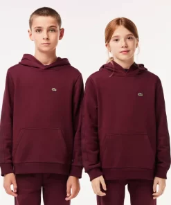 Lacoste Mädchenkleidung>Baumwoll-Hoodie Aus Fleece Burgunder Yup