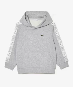 Lacoste Mädchenkleidung>Baumwoll-Hoodie Aus Fleece Heidekraut Grau Cca