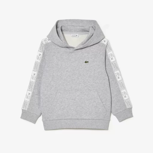 Lacoste Mädchenkleidung>Baumwoll-Hoodie Aus Fleece Heidekraut Grau Cca