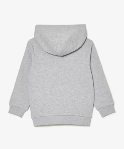 Lacoste Mädchenkleidung>Baumwoll-Hoodie Aus Fleece Heidekraut Grau Cca