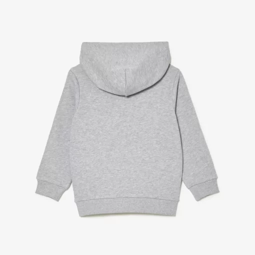 Lacoste Mädchenkleidung>Baumwoll-Hoodie Aus Fleece Heidekraut Grau Cca