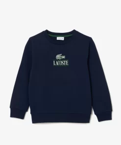 Lacoste Mädchenkleidung>Baumwoll-Sweatshirt Mit Kultigem Aufdruck Navy Blau 166