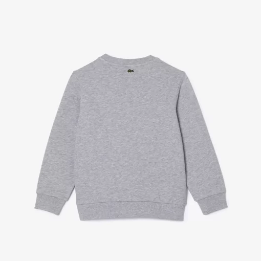 Lacoste Jungenkleidung>Baumwoll-Sweatshirt Mit Kultigem Aufdruck Heidekraut Grau Cca