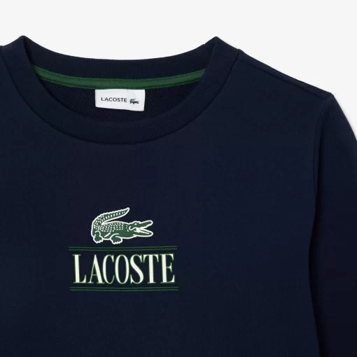 Lacoste Mädchenkleidung>Baumwoll-Sweatshirt Mit Kultigem Aufdruck Navy Blau 166