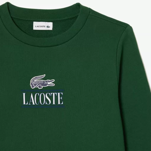 Lacoste Jungenkleidung>Baumwoll-Sweatshirt Mit Kultigem Aufdruck Grun 132