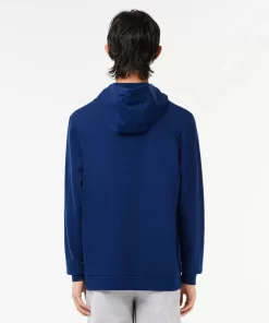 Lacoste Unterwäsche & Loungewear>Bedruckter Lounge-Hoodie Navy Blau / Weis H6B