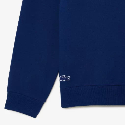 Lacoste Unterwäsche & Loungewear>Bedruckter Lounge-Hoodie Navy Blau / Weis H6B