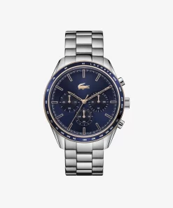 Lacoste Uhren>Boston Chronograph - Navy Mit Edelstahl Armband Blau 000