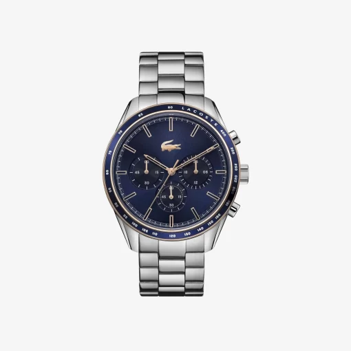 Lacoste Uhren>Boston Chronograph - Navy Mit Edelstahl Armband Blau 000