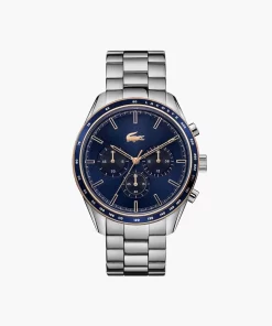 Lacoste Uhren>Boston Chronograph - Navy Mit Edelstahl Armband Blau 000