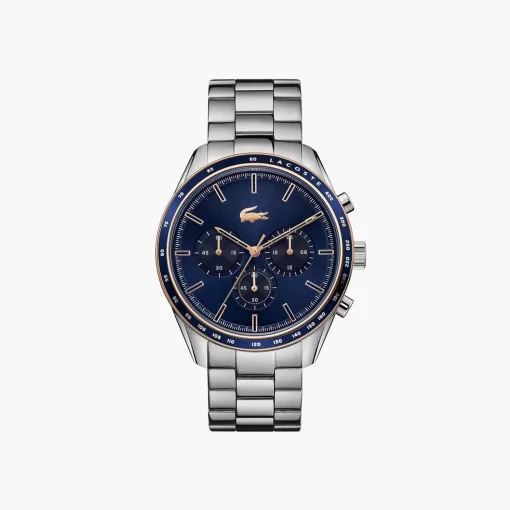 Lacoste Uhren>Boston Chronograph - Navy Mit Edelstahl Armband Blau 000