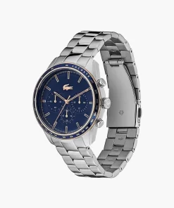 Lacoste Uhren>Boston Chronograph - Navy Mit Edelstahl Armband Blau 000