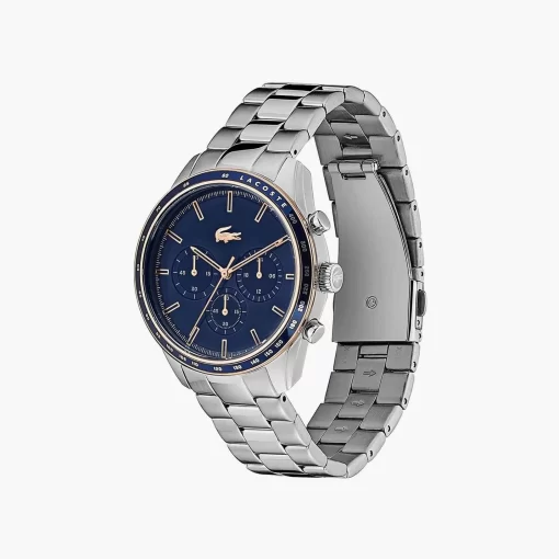 Lacoste Uhren>Boston Chronograph - Navy Mit Edelstahl Armband Blau 000