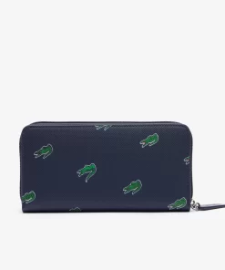 Lacoste Geldbörsen & Kleinlederwaren>Brieftasche Mit Croc-Aufdruck Peacoat 021