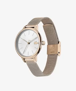 Lacoste Uhren>Cannes Damenuhr Mit Rose-Vergoldetem Band Gold 000