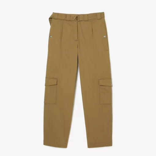 Lacoste Hosen & Shorts>Cargohosen Aus Baumwoll-Gabardine Mit Stretch Braun Six