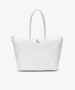 Lacoste Taschen>Champs-Elysees Tote Bag Mit Reisverschluss Bright White 001