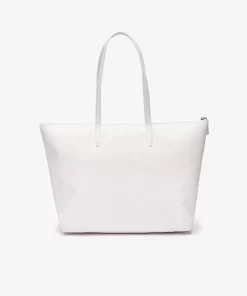 Lacoste Taschen>Champs-Elysees Tote Bag Mit Reisverschluss Bright White 001