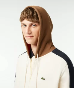 Lacoste Sweatshirts>Colourblock Jogging-Hoodie Weis / Braun / Navy Blau Ri2