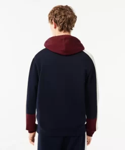 Lacoste Sweatshirts>Colourblock Jogging-Hoodie Navy Blau / Burgunder / Weis Pig