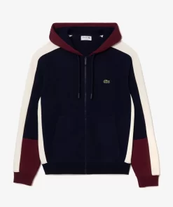 Lacoste Sweatshirts>Colourblock Jogging-Hoodie Navy Blau / Burgunder / Weis Pig