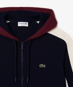 Lacoste Sweatshirts>Colourblock Jogging-Hoodie Navy Blau / Burgunder / Weis Pig