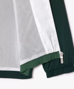 Lacoste Mädchenkleidung>Colourblock-Jacke Aus Recycelten Fasern Grun / Neongelb / Weis / Dunkelgrun Nti