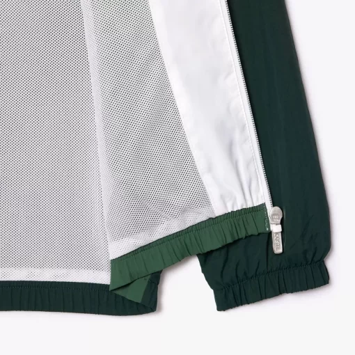 Lacoste Mädchenkleidung>Colourblock-Jacke Aus Recycelten Fasern Grun / Neongelb / Weis / Dunkelgrun Nti