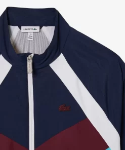 Lacoste Mädchenkleidung>Colourblock-Jacke Aus Recycelten Fasern Navy Blau / Weis / Burgunder / Blau P1I