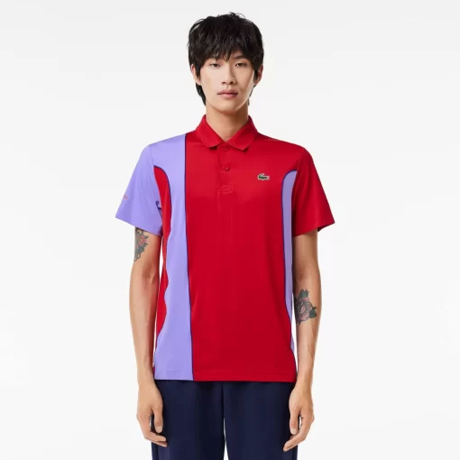 Lacoste Tennis>Colour-Block-Poloshirt Sport X Novak Djokovic Rot / Lila Y01