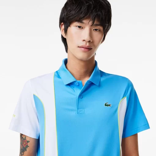 Lacoste Tennis>Colour-Block-Poloshirt Sport X Novak Djokovic Blau / Weis 26F