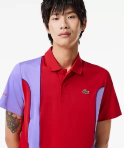 Lacoste Tennis>Colour-Block-Poloshirt Sport X Novak Djokovic Rot / Lila Y01