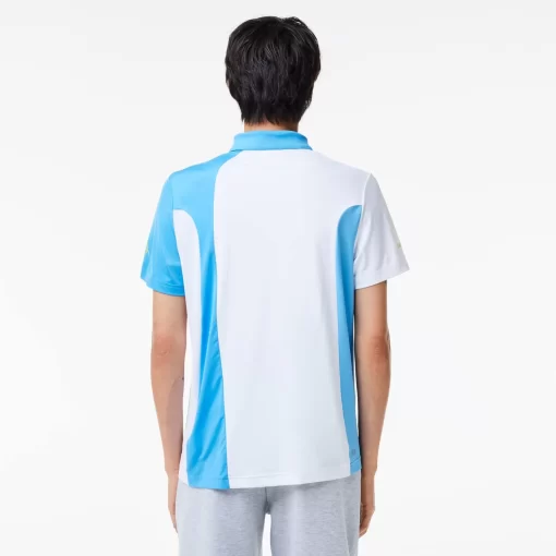 Lacoste Tennis>Colour-Block-Poloshirt Sport X Novak Djokovic Blau / Weis 26F